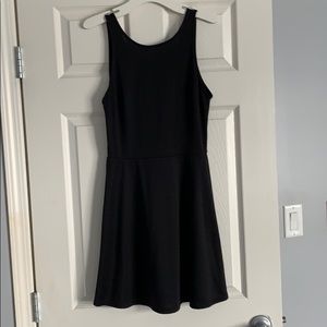 H&M black skater dress size 8